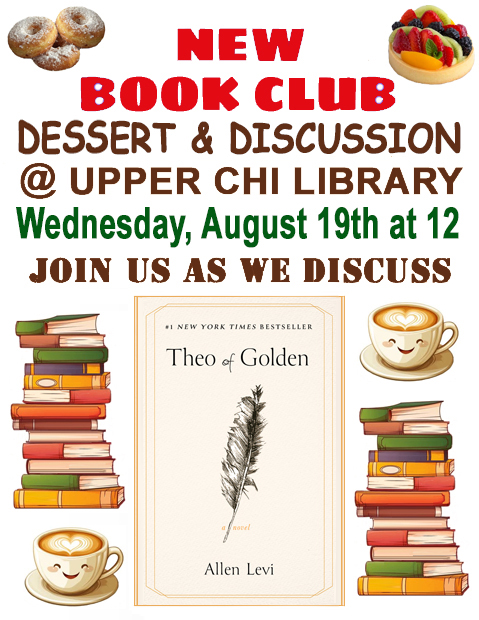 Book Club Meeting Weds, Aug. 19, 12 noon